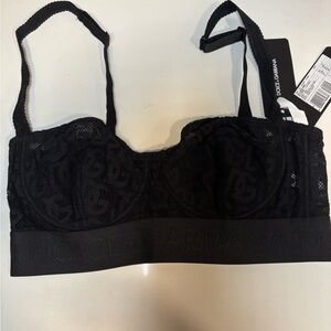 Jacquard tulle balconette bra